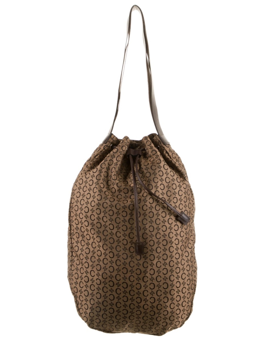 Vintage Celine Monogram Drawstring Canvas Bag